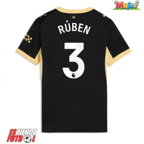 Manchester City Ruben Dias #3 Segunda Equipación Mujer 2026-27 Manga Corta